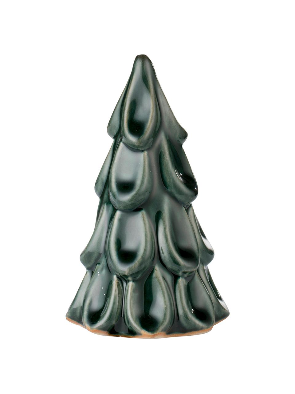 Deko-Objekt Vionia Christmas Tree, Keramik, Dunkelgrün, Ø 7 x H 12 cm