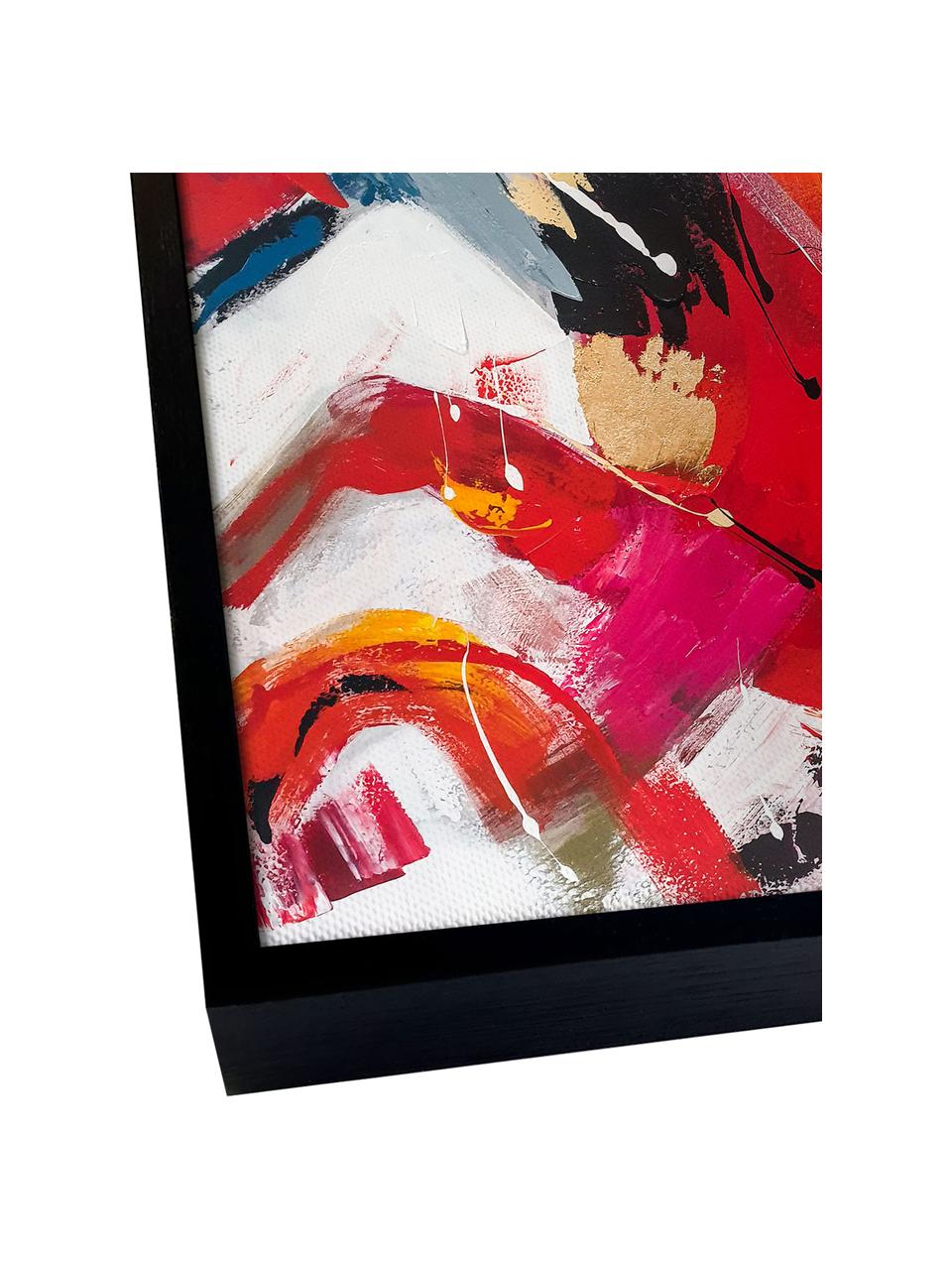 Maľba na plátne v ráme Red Emotions, Viacfarebná, červená, Š 103 x V 103 cm