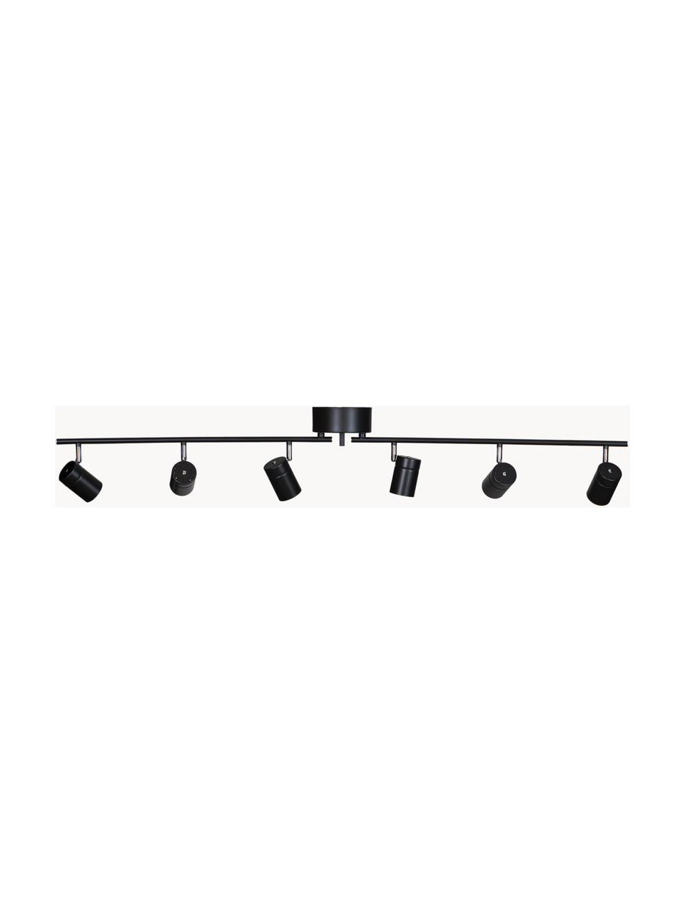 Grand spot plafond Correct, Noir, larg. 124 x haut. 18 cm