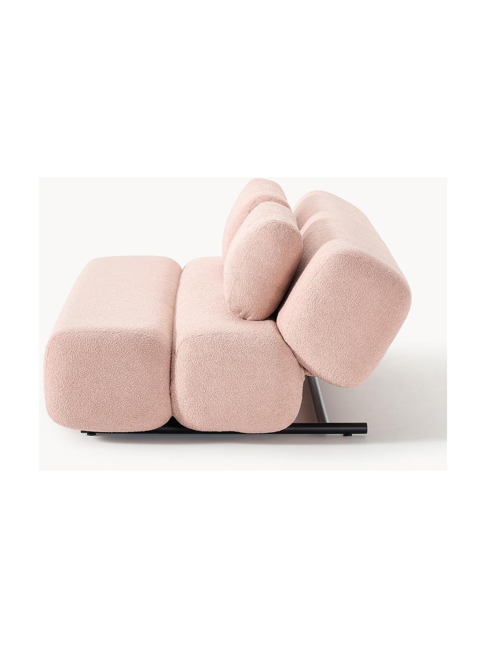 Teddy-Schlafsofa Caterpillar (3-Sitzer), Bezug: Teddy (100 % Polyester) D, Teddy Hellrosa, B 203 x T 128 cm