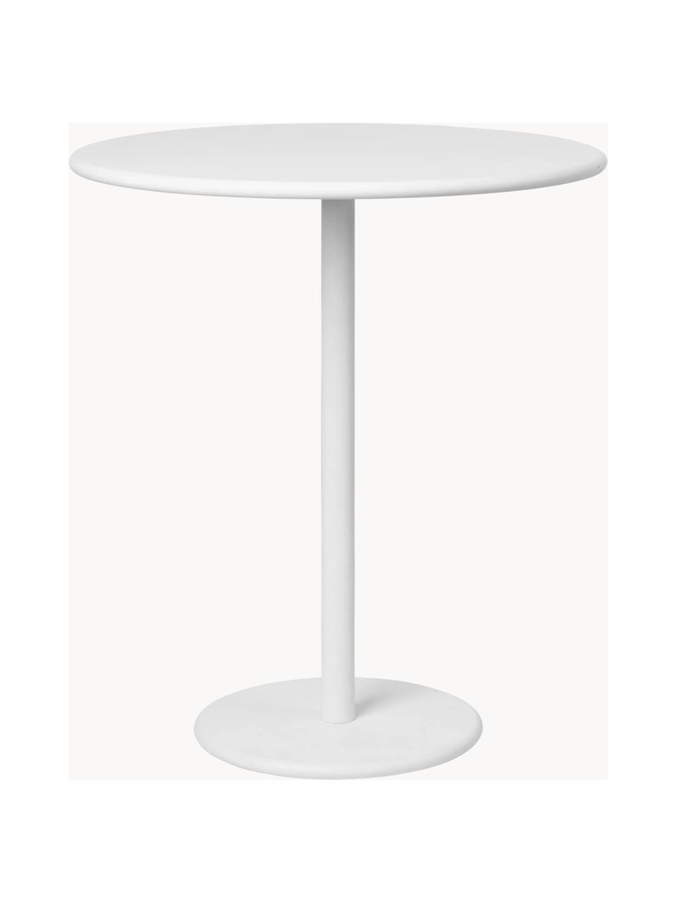 Kulatý zahradní odkládací stolek Stay, Hliník s práškovým nástřikem, Bílá, Ø 40 cm, V 45 cm
