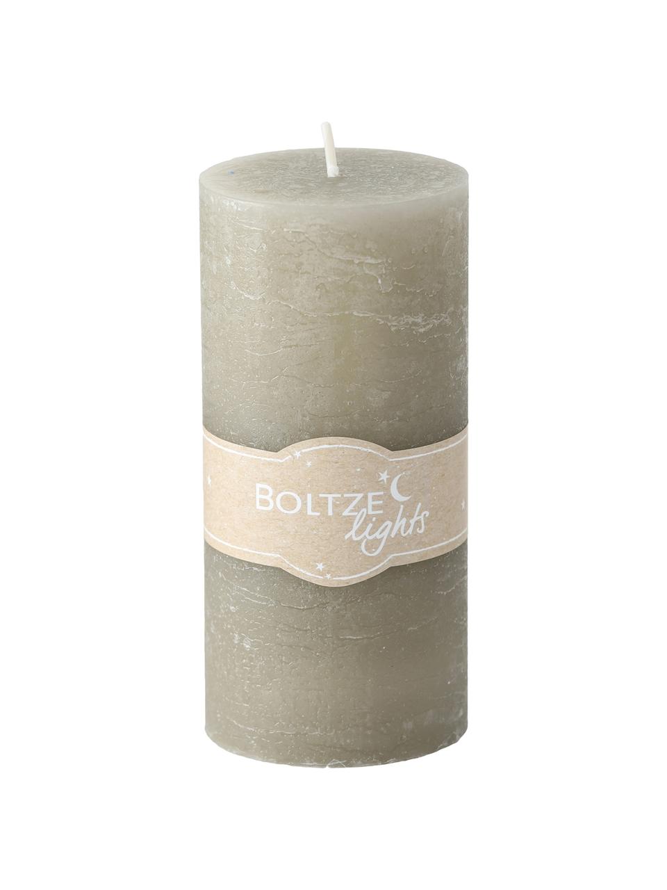 Set de velas Trent, 3 pzas., Cera, Crema, verde, gris pardo, Ø 7 x Al 15 cm