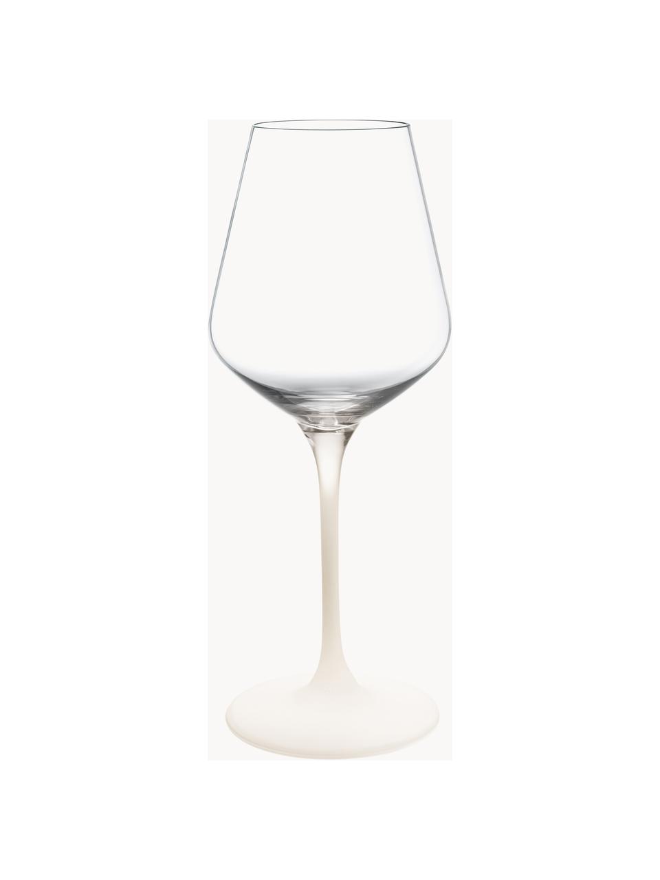 Kristallen witte wijnglazen Manufacture Rock, 4 stuks, Kristalglas, Transparant, wit, Ø 9 x H 23 cm, 410 ml