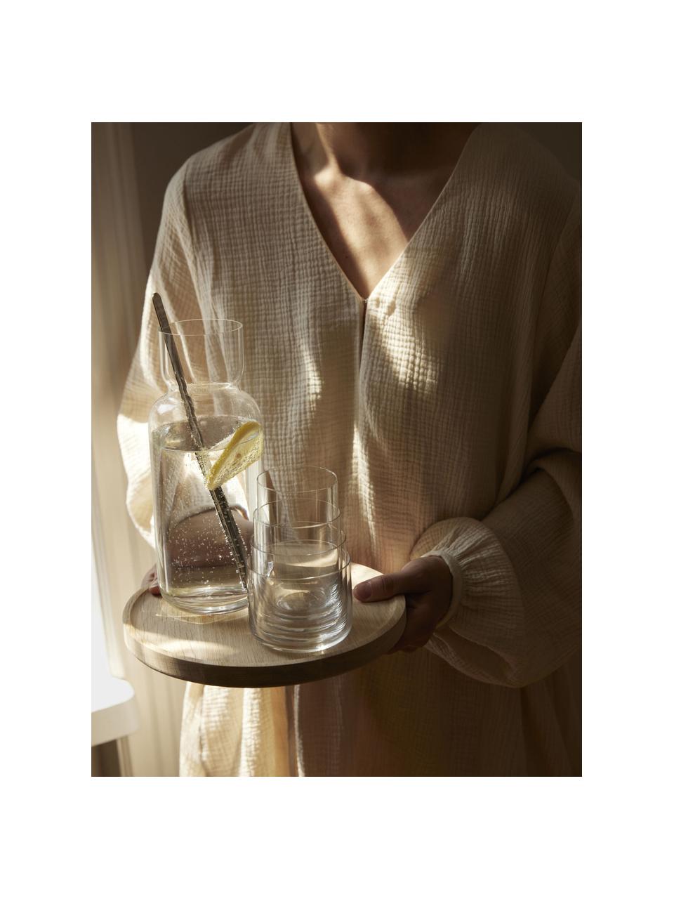 Carafe à eau avec cuillère Nesting, 2 élém., Transparent, couleur argentée, Ø 10 x haut. 24 cm, 1,1 L