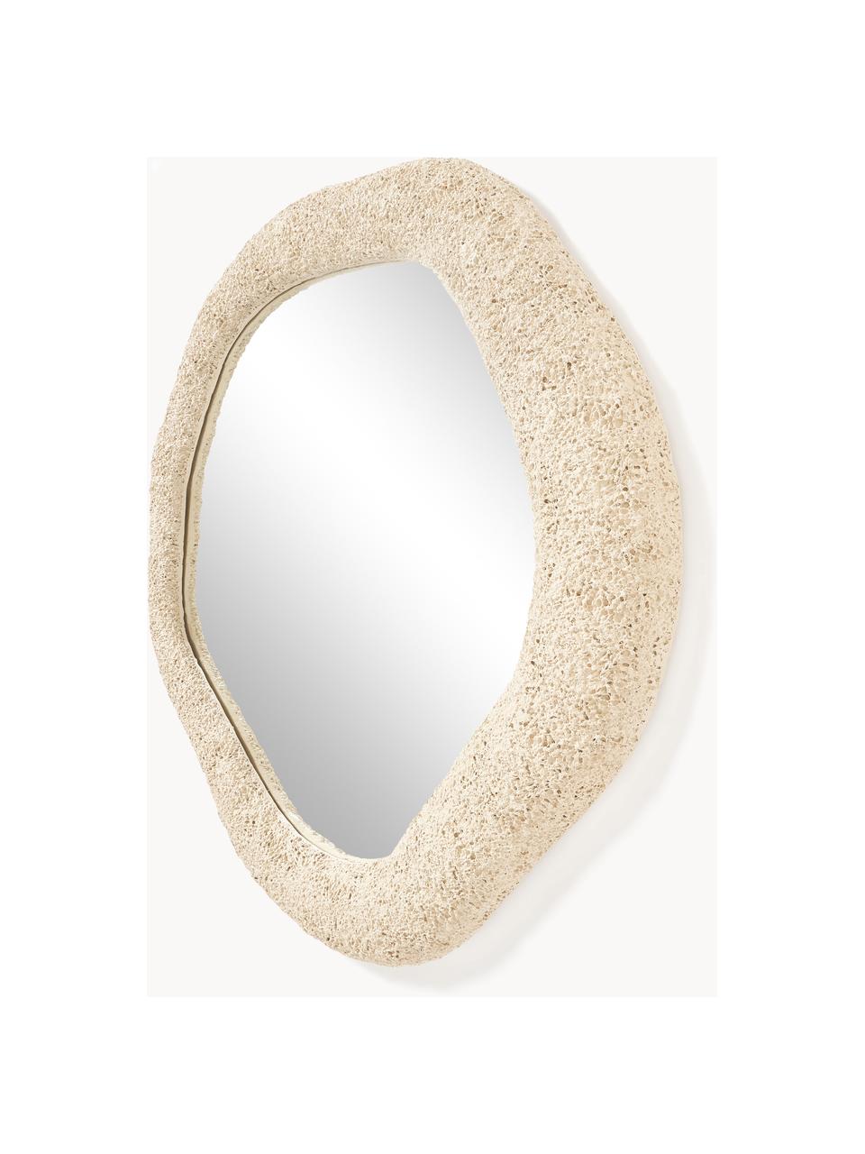 Espejo de pared Toprak, Espejo: cristal, Parte trasera: tablero de fibras de dens, Beige claro, An 92 x Al 102 cm