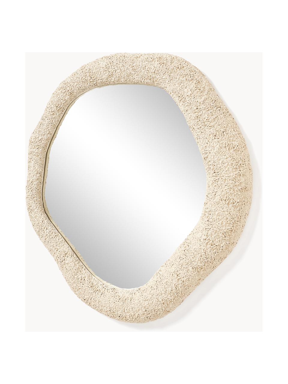 Espejo de pared Toprak, Espejo: cristal, Parte trasera: tablero de fibras de dens, Beige claro, An 92 x Al 102 cm