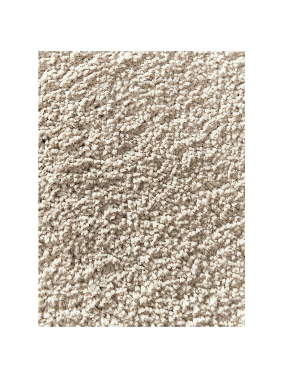 Flauschiger Hochflor-Teppich Jade mit erhabener Hoch-Tief-Struktur, Flor: 100 % Polyester, GRS-zert, Beige, B 80 x L 150 cm (Größe XS)