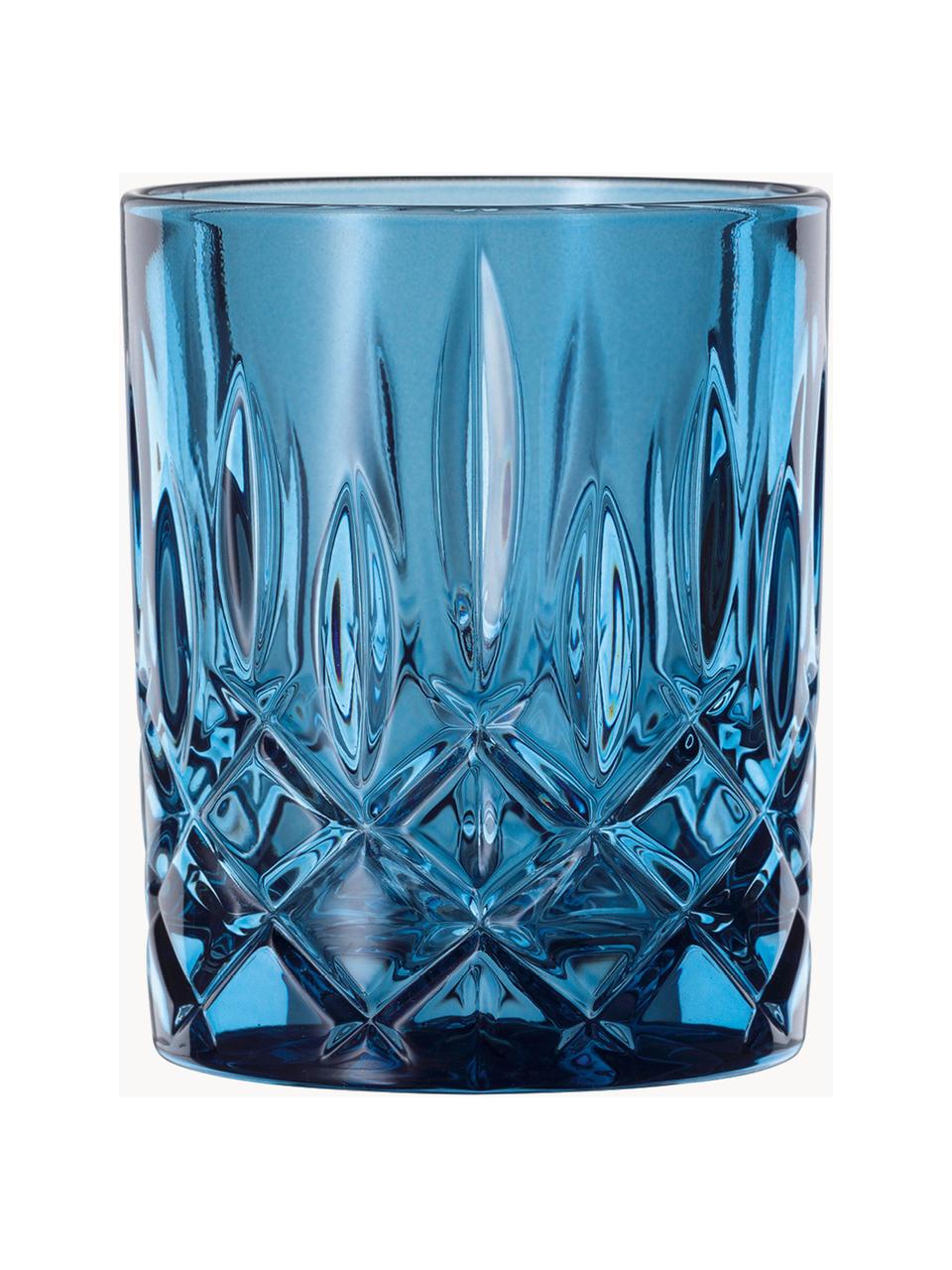 Kristall-Whiskygläser Noblesse, 2 Stück, Kristallglas, Blau, Ø 8 x H 10 cm, 300 ml