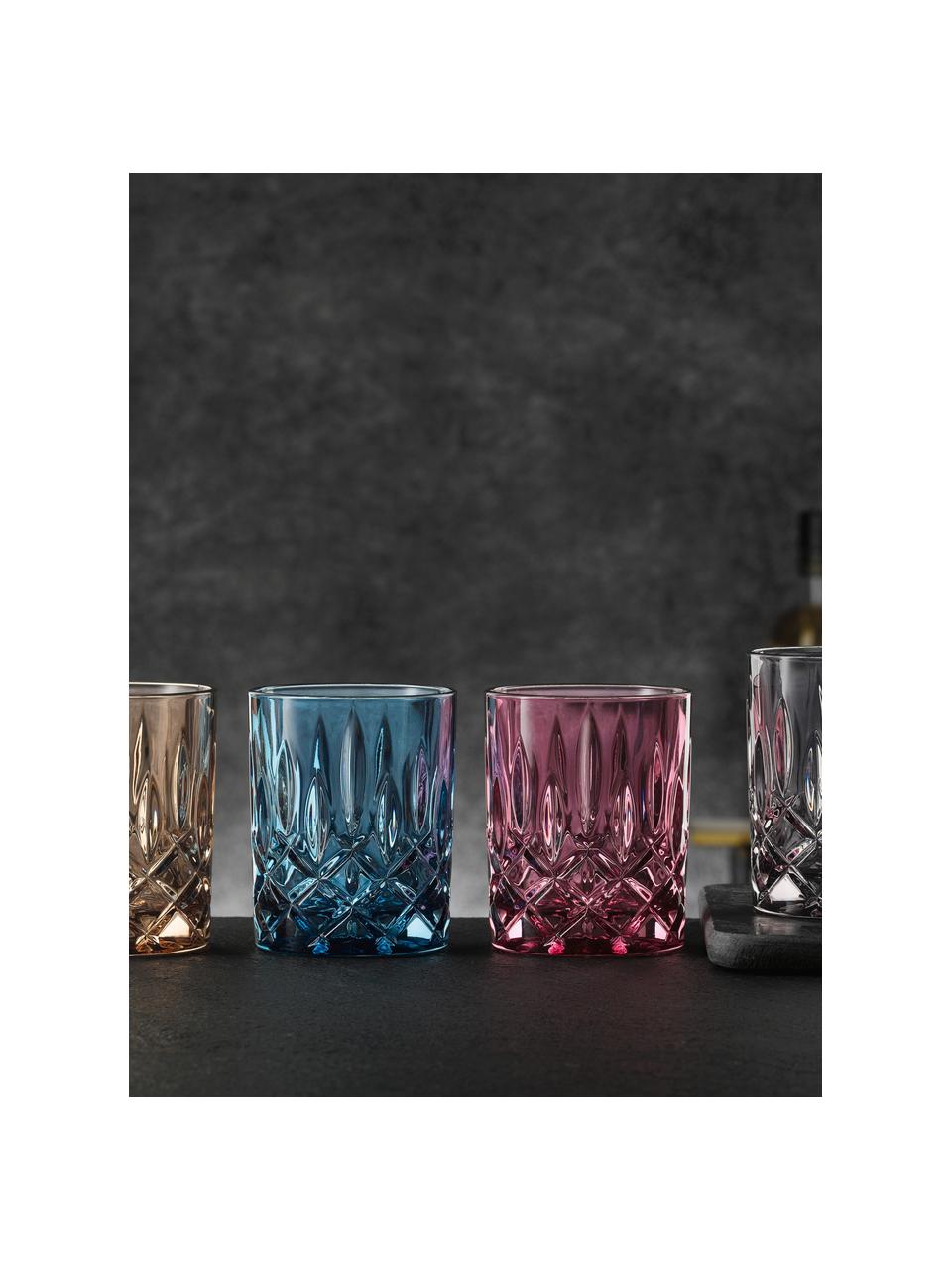 Kristall-Whiskygläser Noblesse, 2 Stück, Kristallglas, Blau, Ø 8 x H 10 cm, 300 ml
