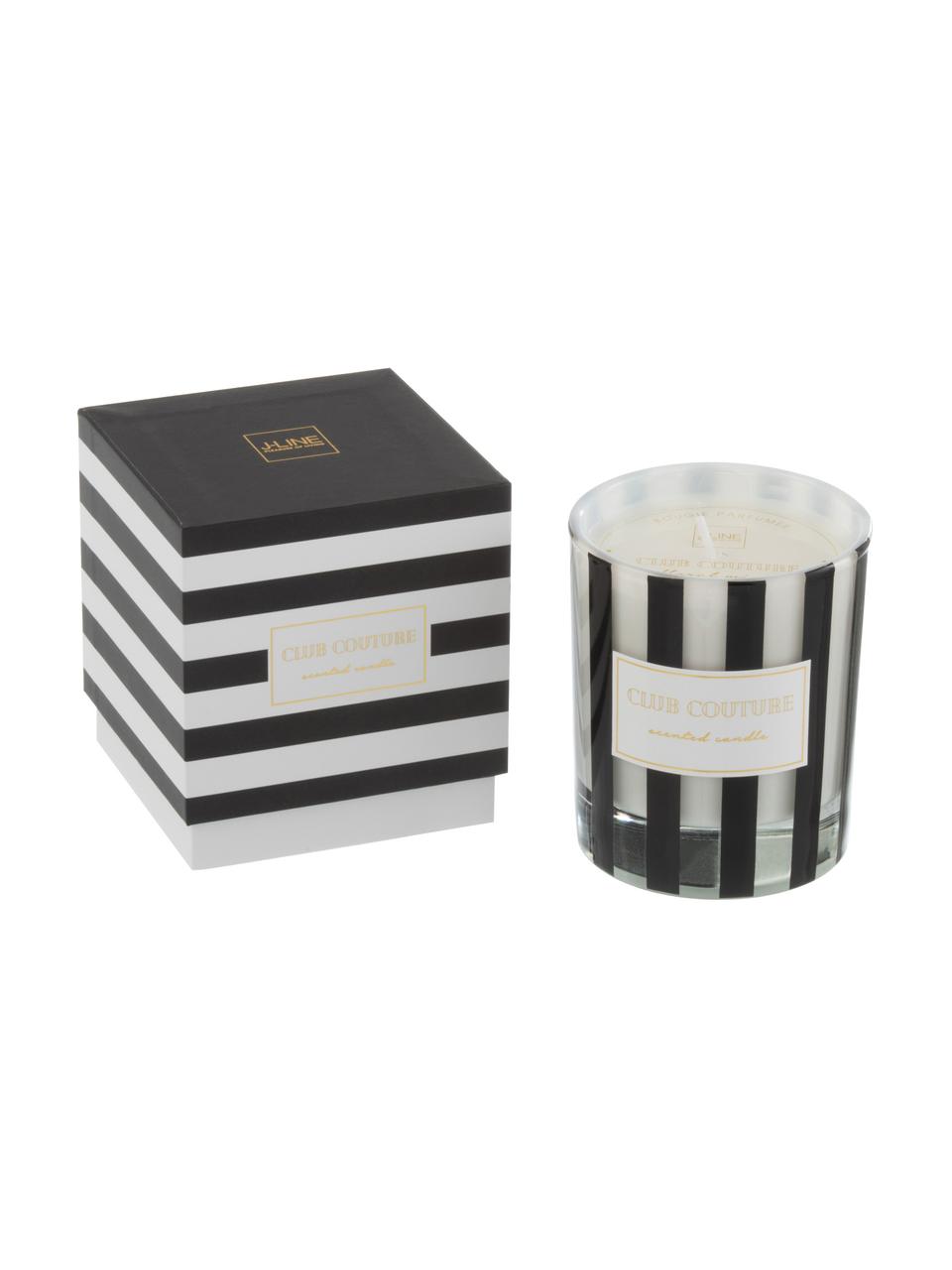 Vela perfumada Club Couture (floral), Recipiente: vidrio, Negro, transparente, blanco, Ø 8 x Al 10 cm