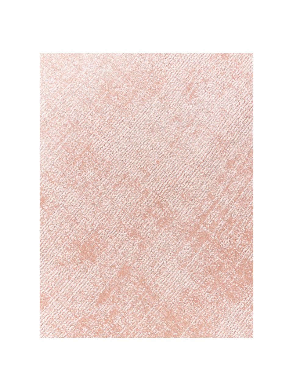 Okrúhly ručne tkaný koberec z viskózy Jane, Bledoružová, Ø 150 cm (veľkosť M)