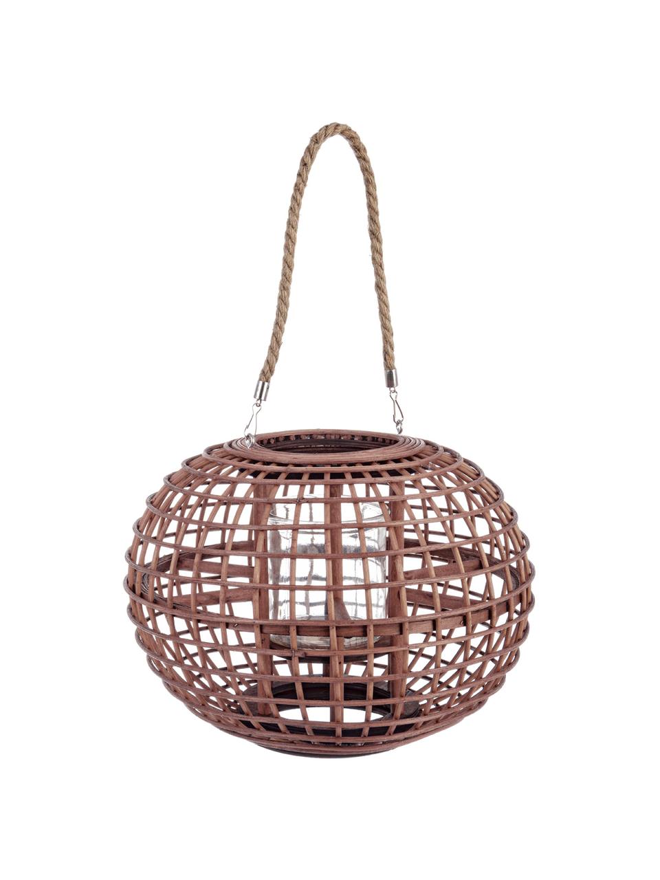 Windlicht Mombasa, Windlicht: Rattan, Griff: Jute, Rattan, Ø 37 x H 26 cm