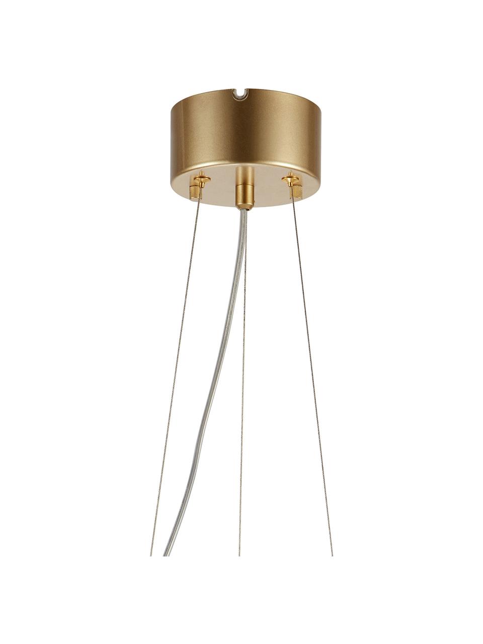 Závesná lampa zo zrkadlového skla Circle, Odtiene zlatej, chrómová, Ø 71 x V 15 cm