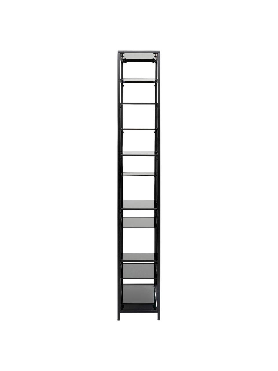 Regał z metalu Loft, Korpus: stal malowana proszkowo, Czarny, S 60 x W 195 cm