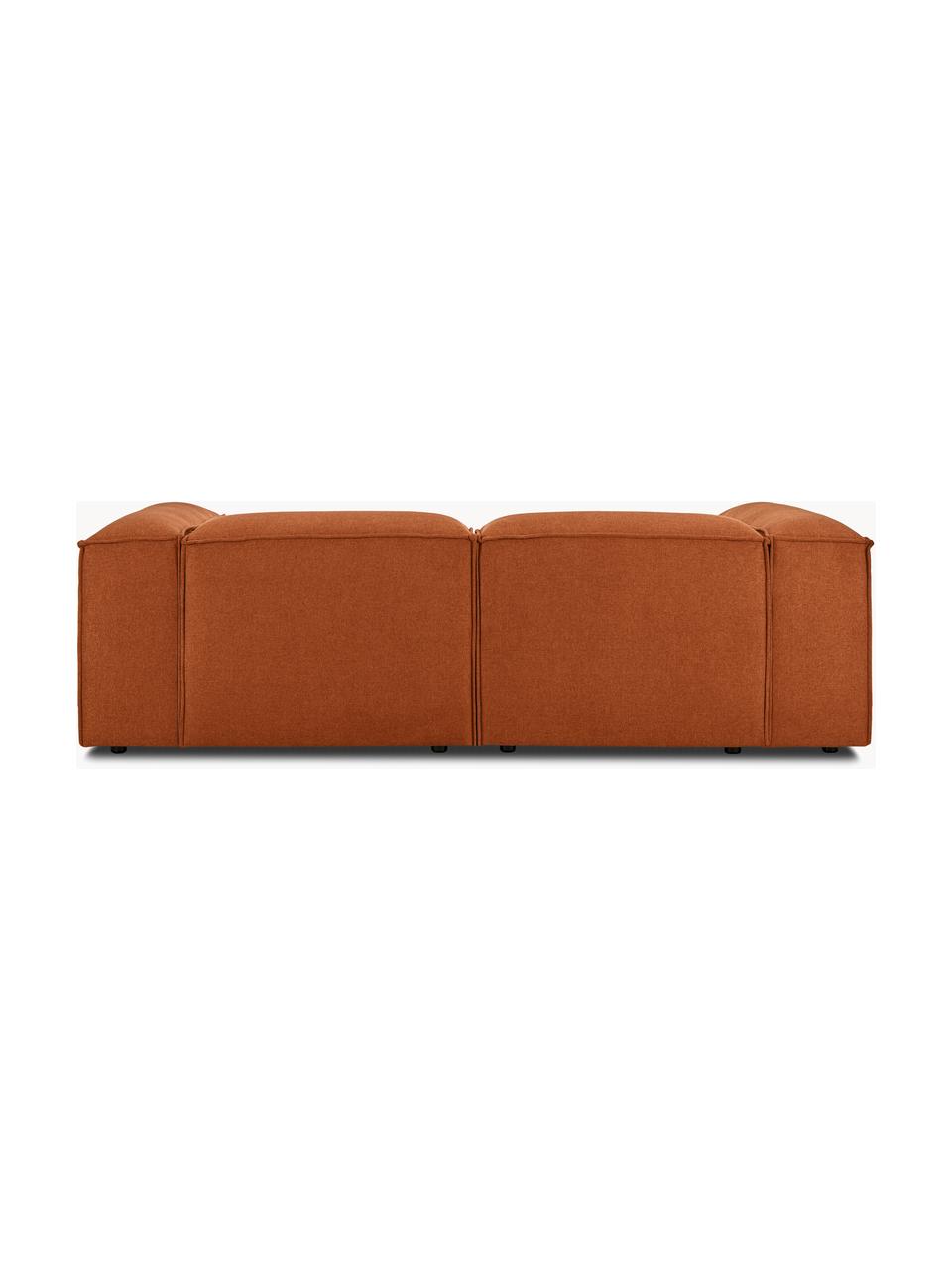 Modulares Ecksofa Lennon, Bezug: Polyester Der hochwertige, Gestell: Massives Kiefernholz, Spe, Webstoff Terrakotta, B 238 x T 180 cm, Eckteil links