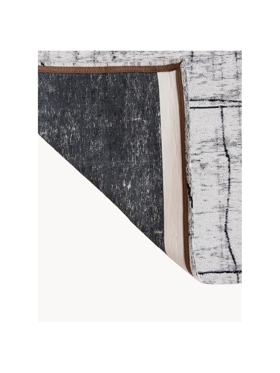 Vloerkleed Metro met abstract patroon, 100% polyester, Lichtgrijs, antraciet, B 80 x L 150 cm (maat XS)