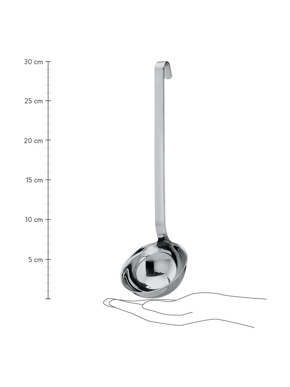 Louche en acier inoxydable Hook, Acier inoxydable 18/10, Couleur argentée, mat, long. 30 cm