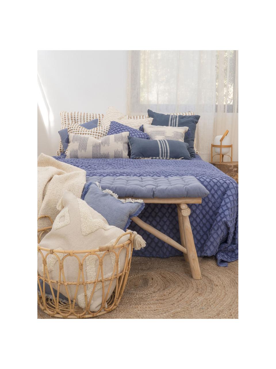 Poduszka siedziska na ławkę Gavema, Niebieski, S 40 x D 120 cm
