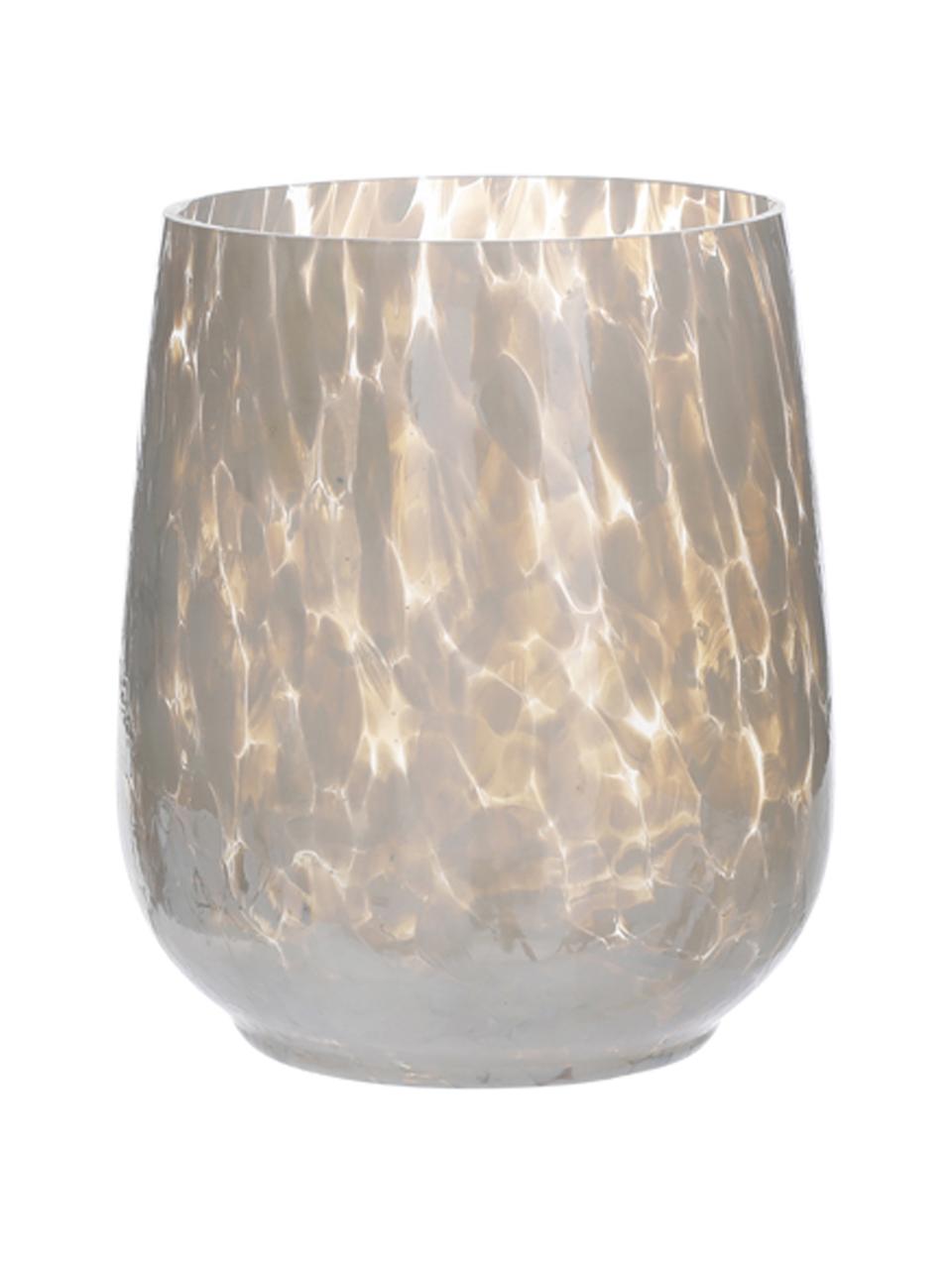 Windlicht Gunia, Glas, Gebrochenes Weiß, Ø 9 x H 12 cm