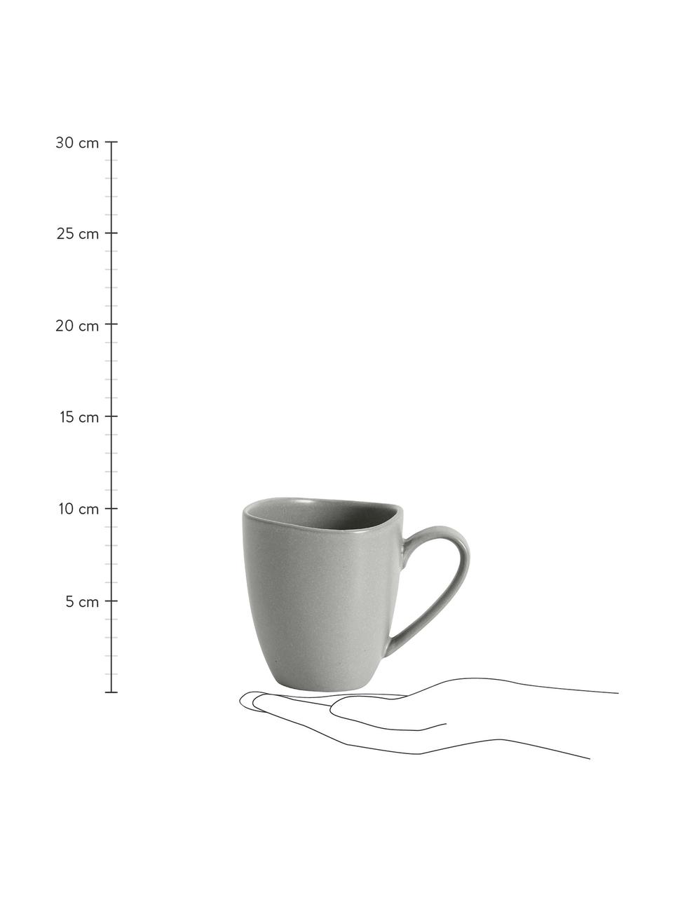 Tasse à thé en grès gris Raffiner, 4 pièces, Gris