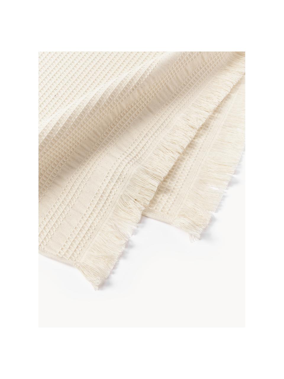 Set de toallas texturizadas Yara, 3 uds., Beige claro, Set de 3 (toalla tocador, toalla lavabo y toalla ducha)