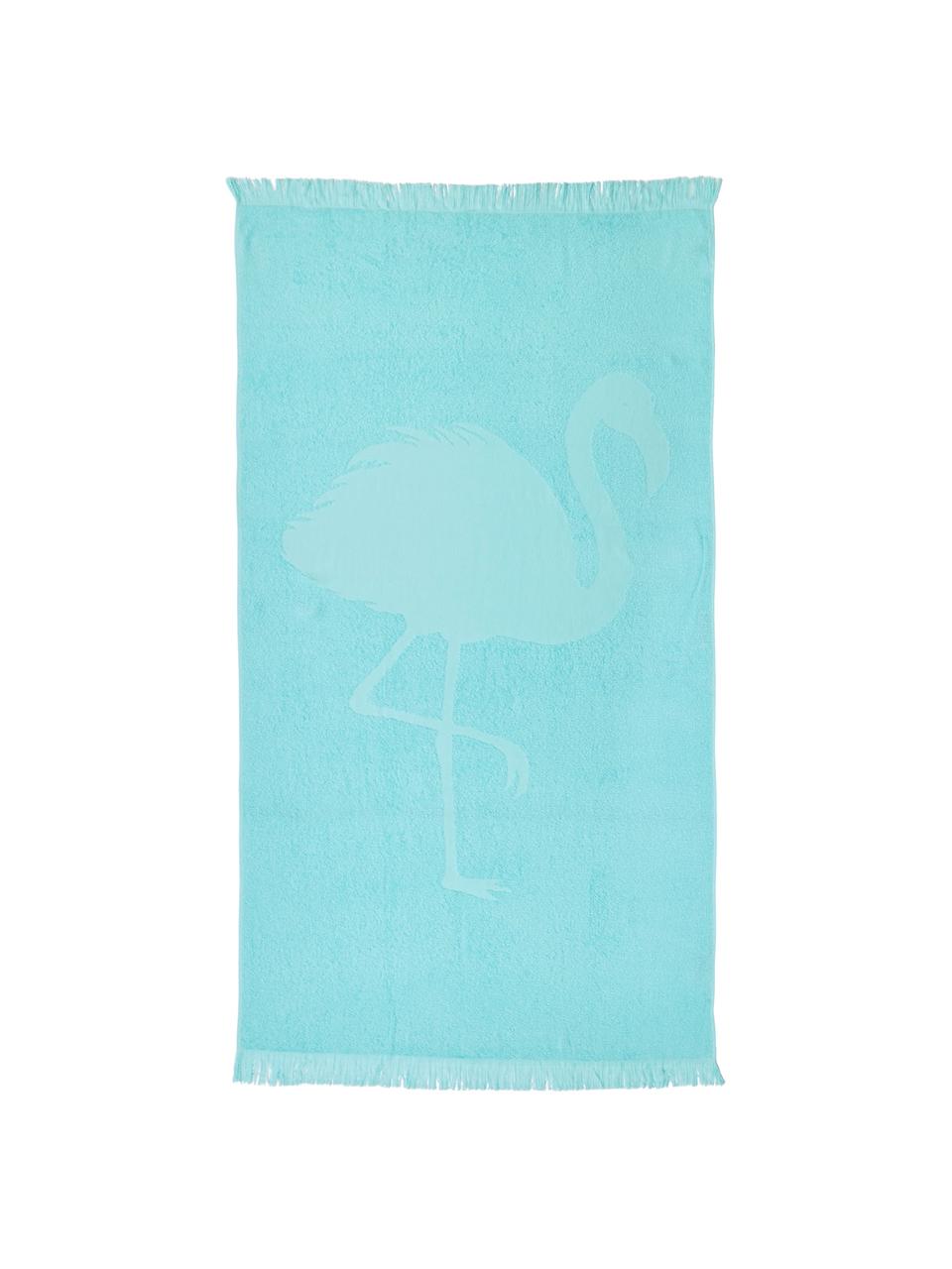 Serviette de plage Capri Flamingo, Turquoise