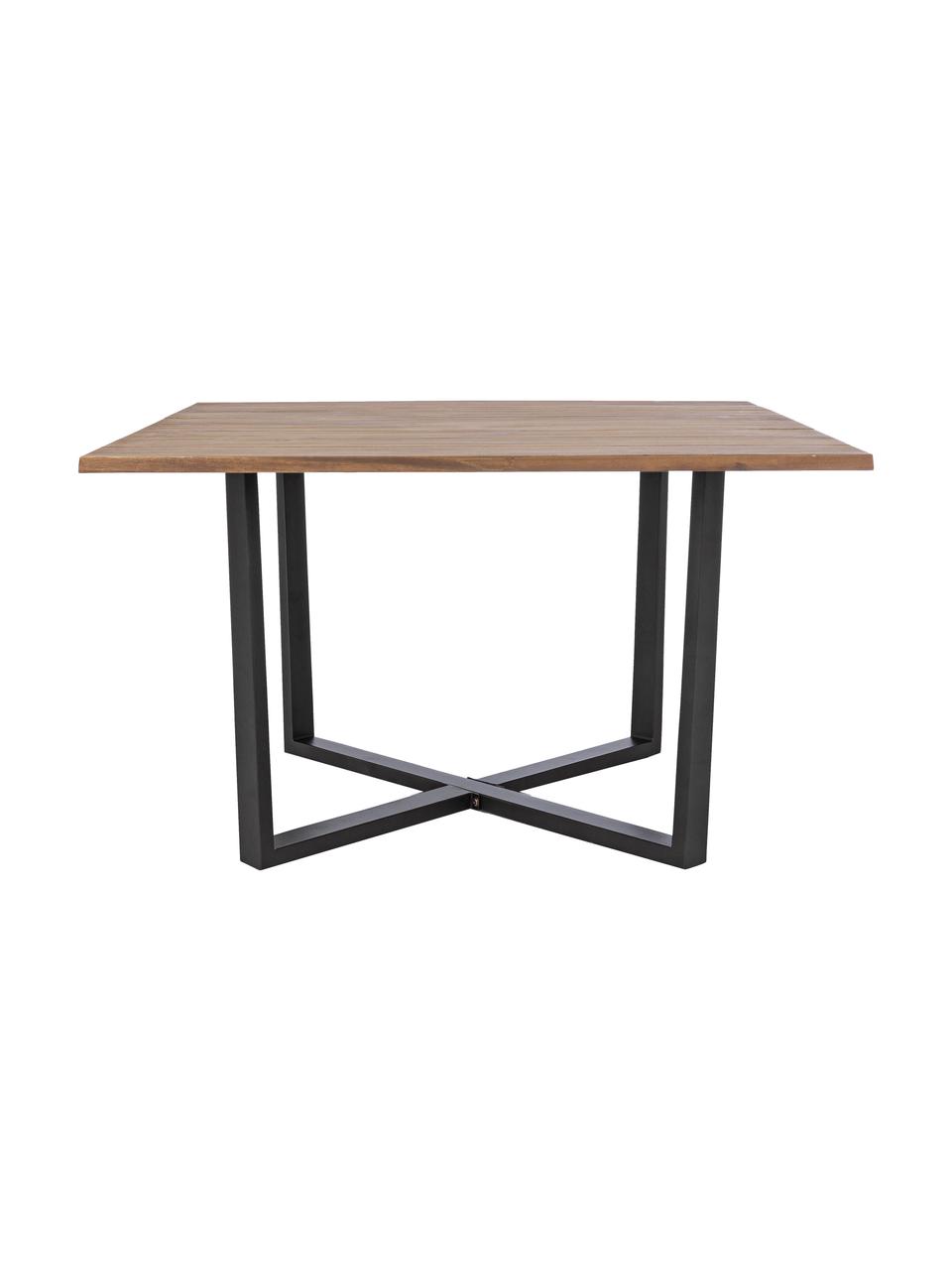 Záhradný stôl z akáciového dreva Helsinki, 130 x 75 cm, Svetlohnedá, antracitová, Š 130 x V 75 cm