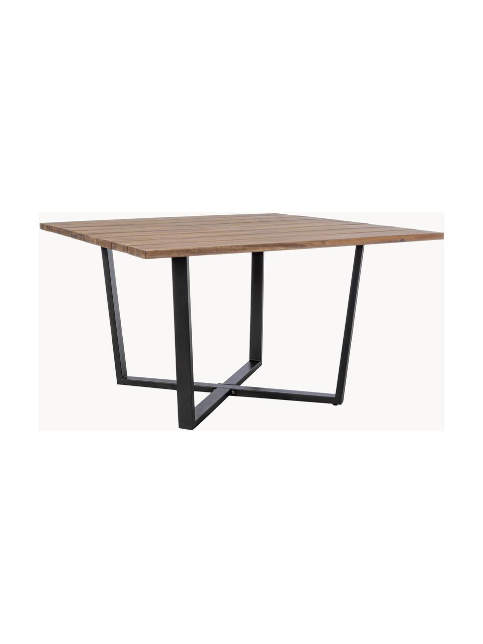 Table de jardin bois d'acacia Helsinki, 130x75 cm, Brun clair anthracite, larg. 130 x haut. 75 cm