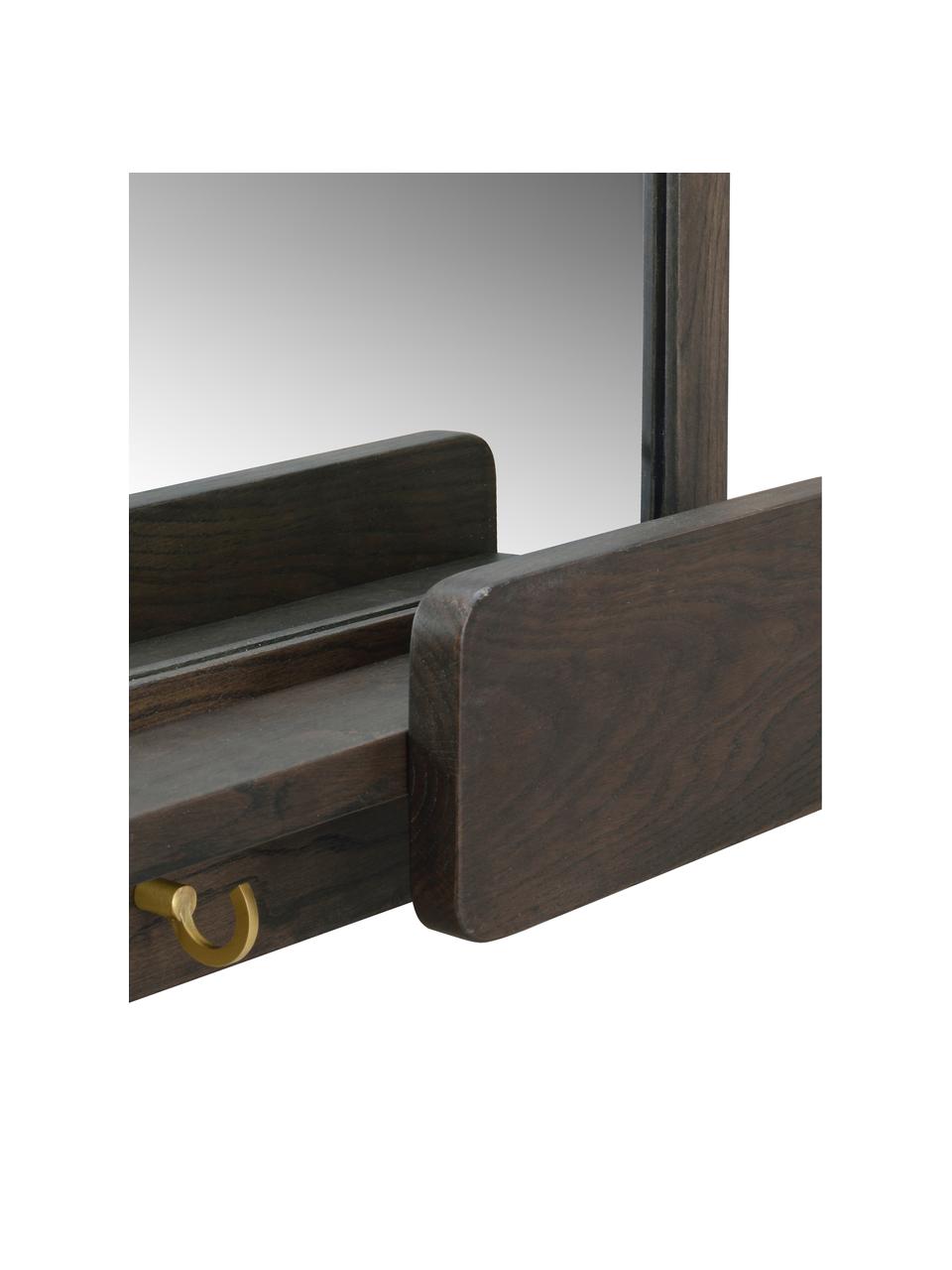 Espejo de pared Inverness, Parte trasera: tablero de fibras de dens, Espejo: cristal, Madera de roble, An 45 x Al 60 cm