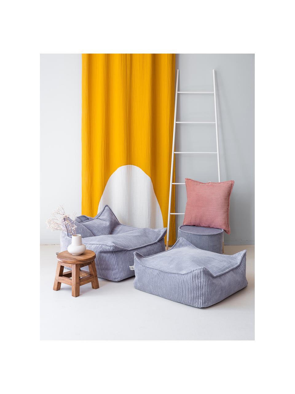 Kinderzitzak Sugar van corduroy, Bekleding: corduroy (100% polyester), Corduroy lila, B 70 x D 80 cm