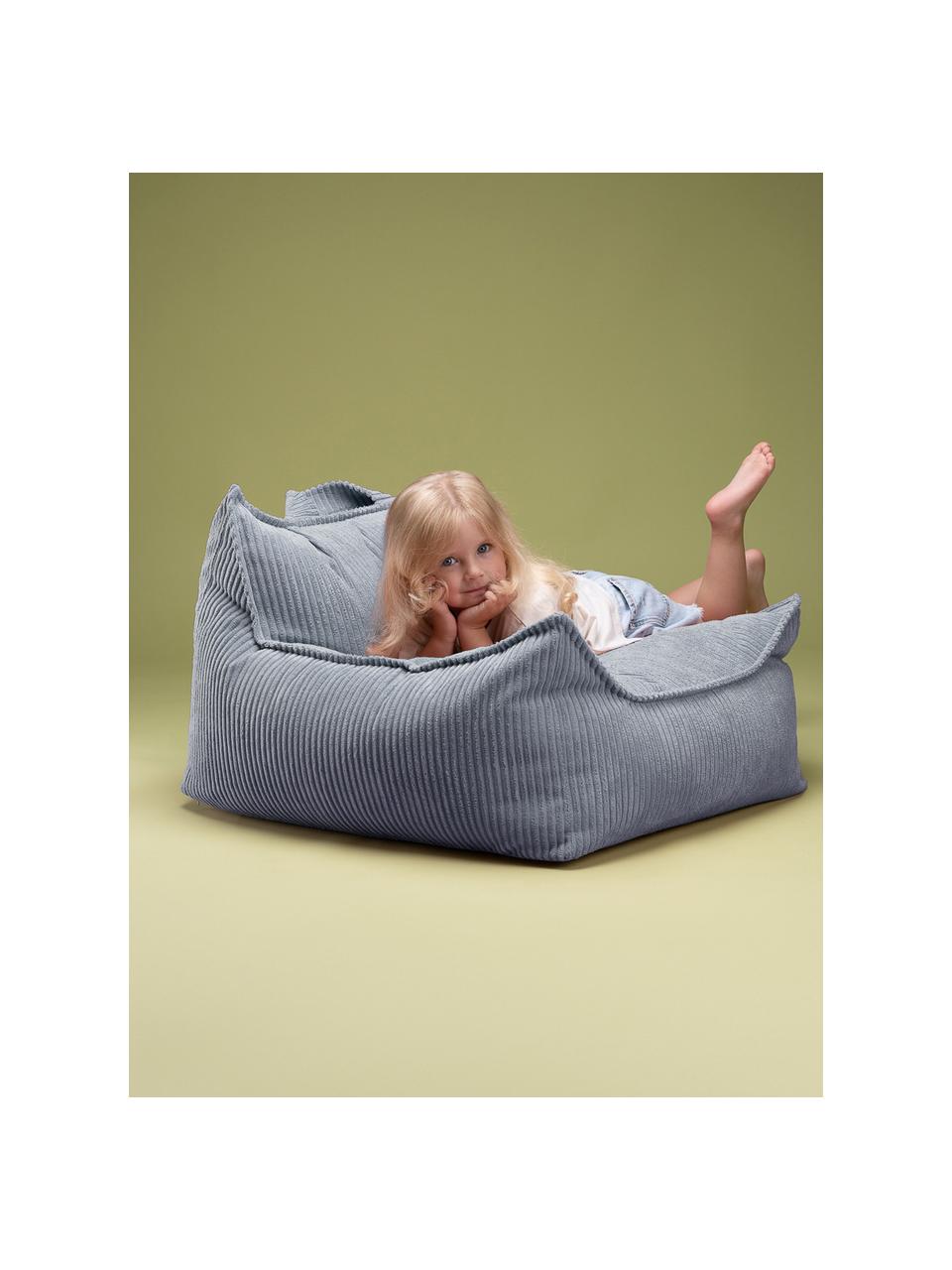 Pouf a sacco per bambini in velluto a coste Sugar, Rivestimento: velluto a coste (100% pol, Interno: 100% fibra non tessuta, Velluto a coste lavanda, Larg. 70 x Prof. 80 cm