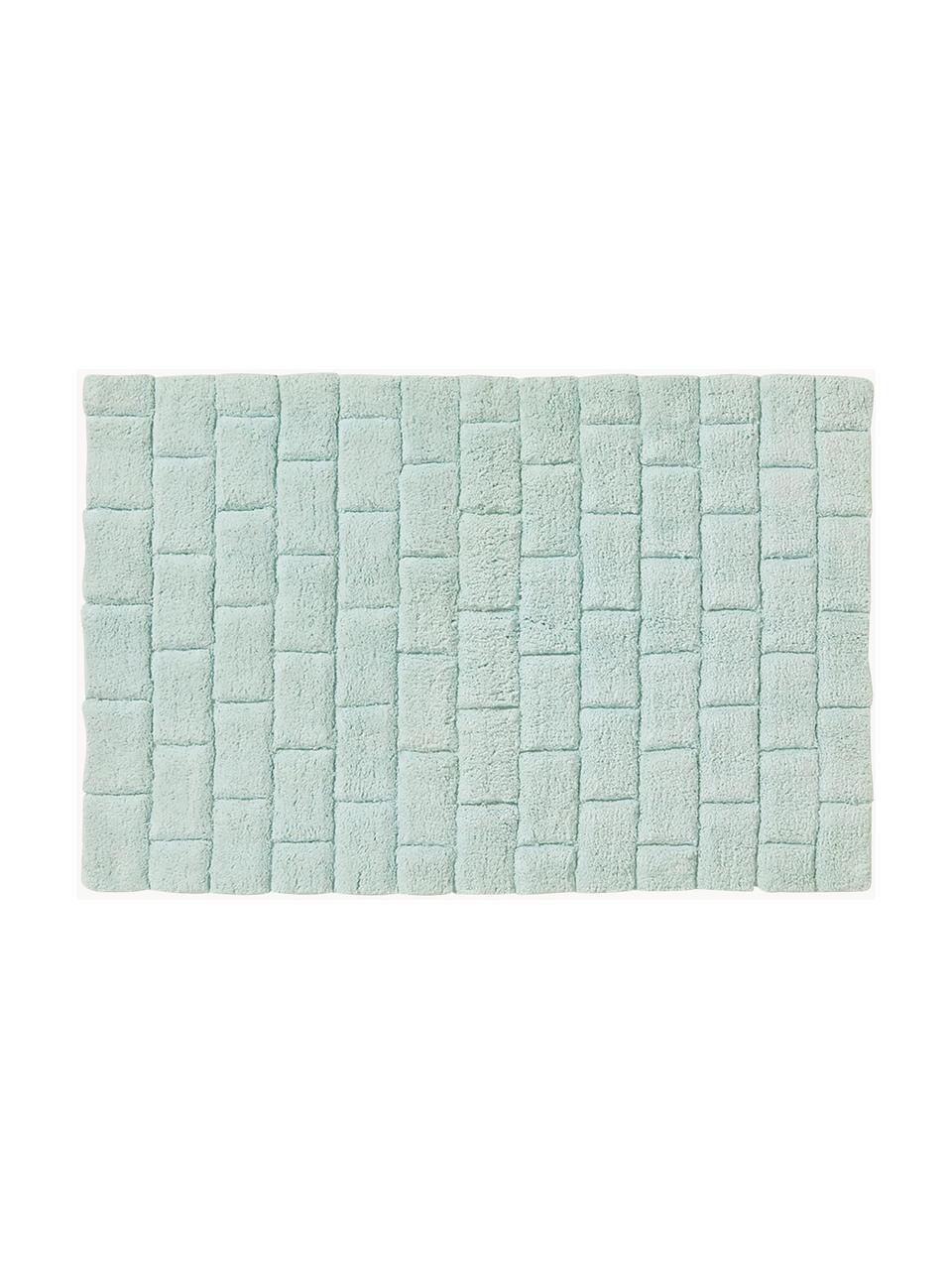 Tappeto da bagno morbido Metro, 100% cotone
Qualità resistente, 1900 g/m², Verde menta, Larg. 60 x Lung. 90 cm