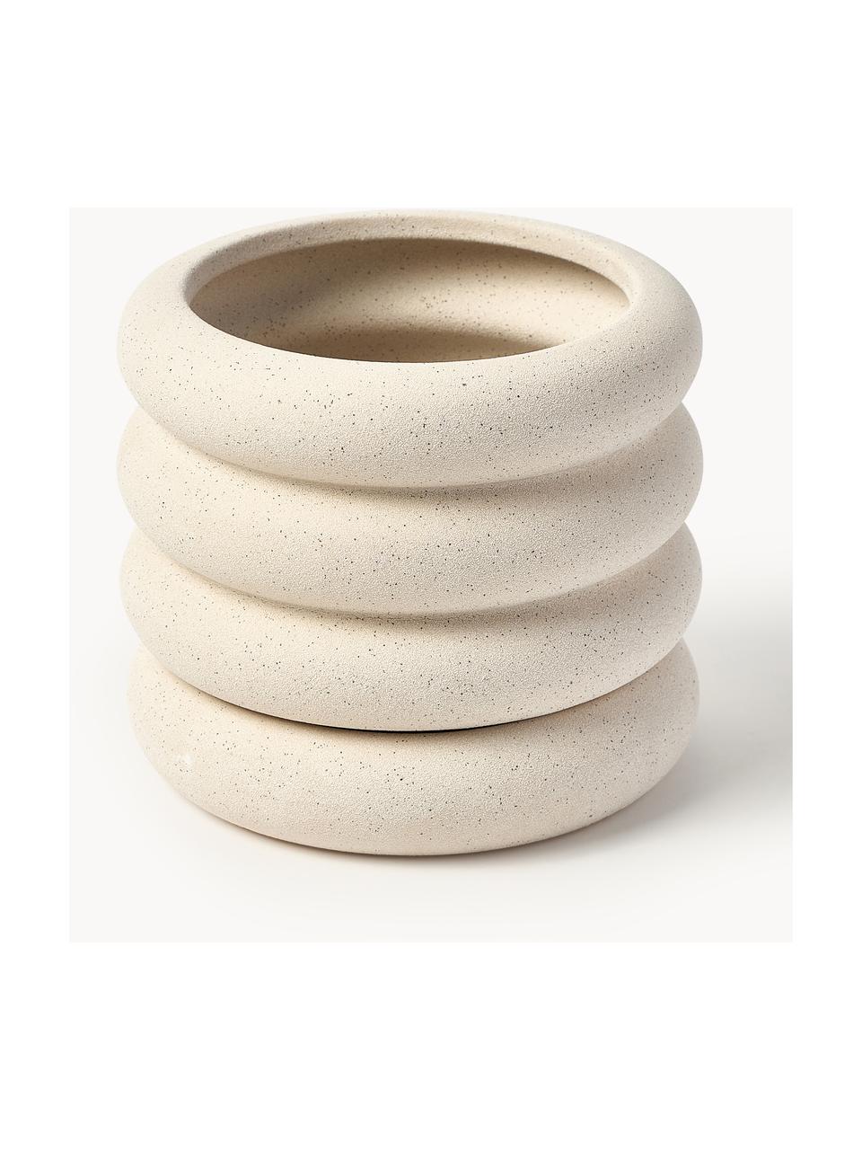 Macetero Rudi, Gres, Beige claro, Ø 19 x Al 16 cm