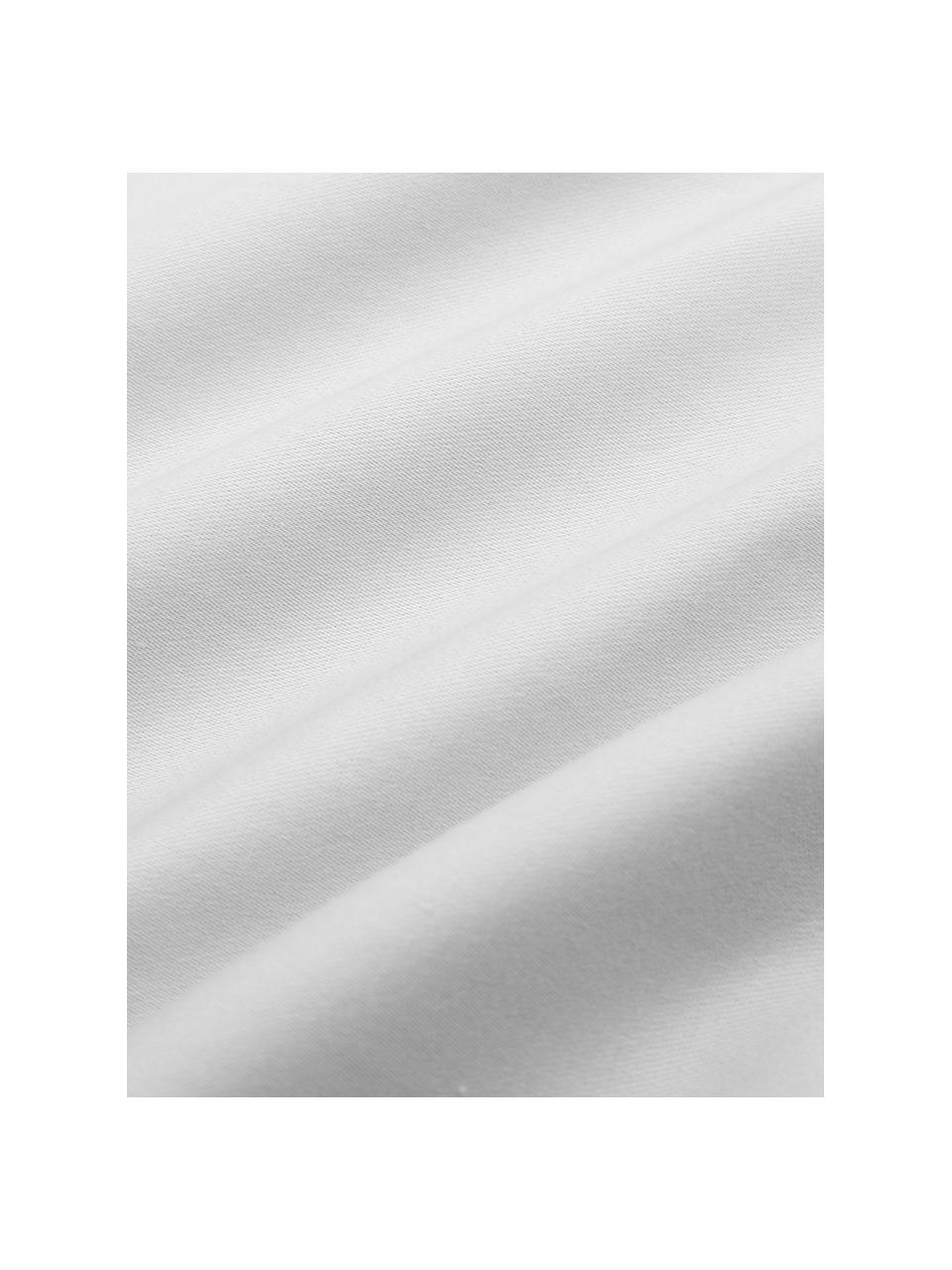 Baumwollsatin-Bettdeckenbezug Premium in Hellgrau mit Stehsaum, Webart: Satin, leicht glänzend Fa, Hellgrau, B 160 x L 210 cm