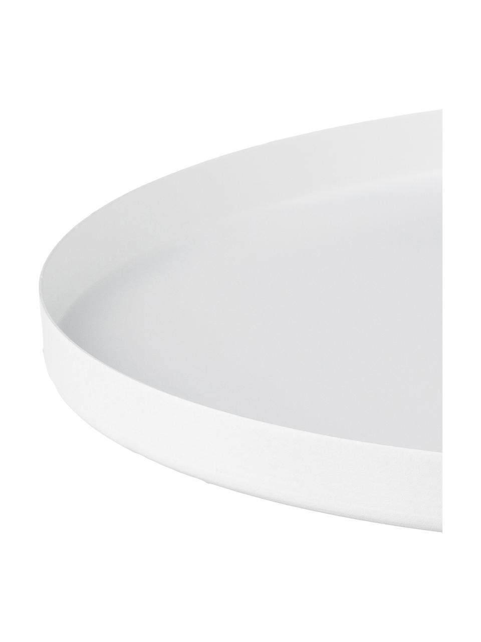 Plateau décoratif rond Circle, Acier inoxydable, revêtement par poudre, Blanc, mat, Ø 30