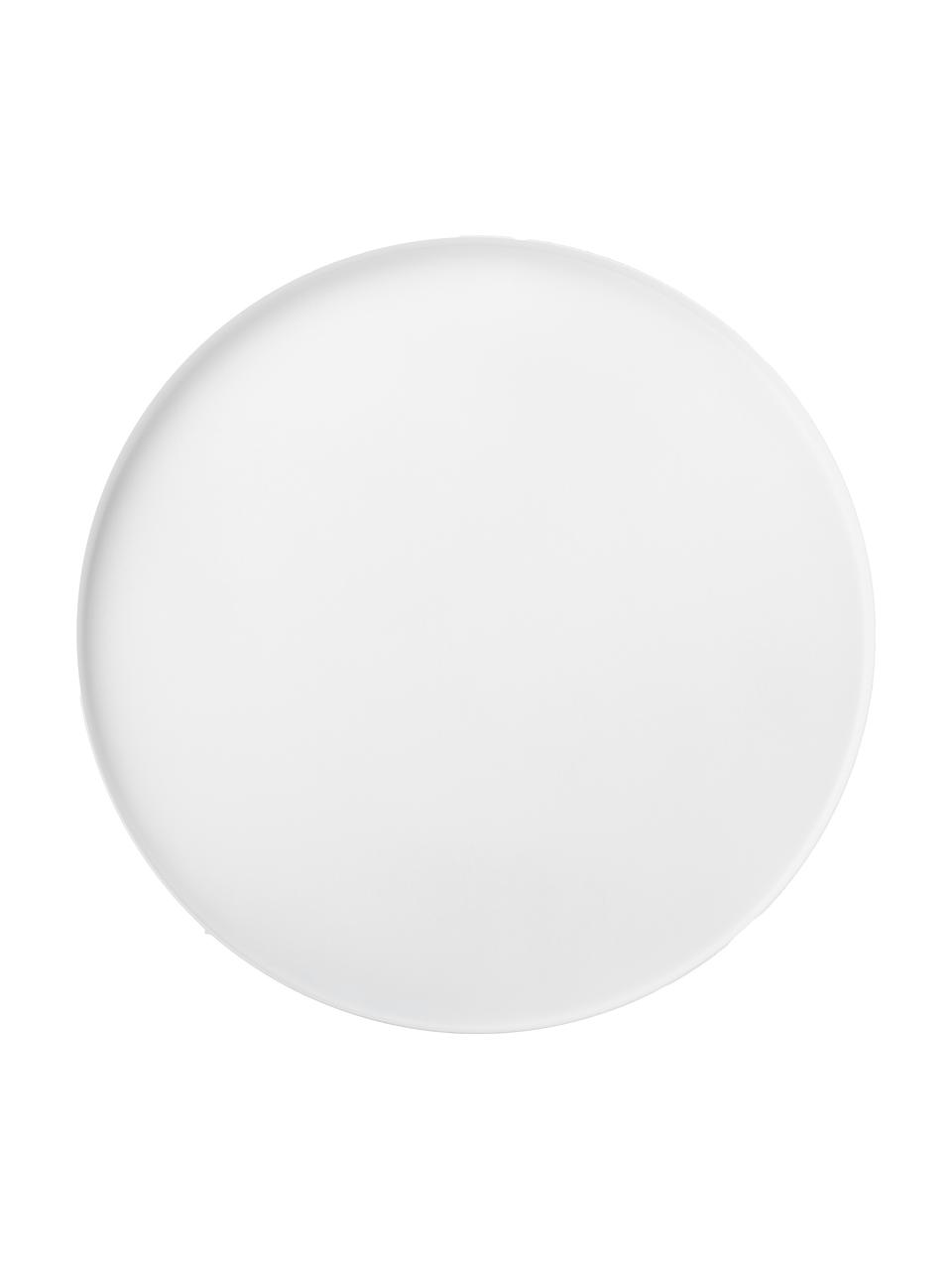Plateau décoratif rond en blanc Circle, Acier inoxydable, revêtement par poudre, Blanc, Ø 30 x 2 cm