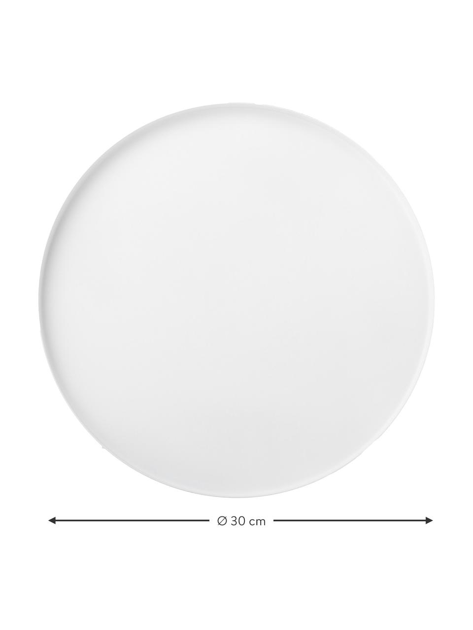 Okrągła taca dekoracyjna Circle, Stal szlachetna  malowana proszkowo, Biały, Ø 30 x W 2 cm