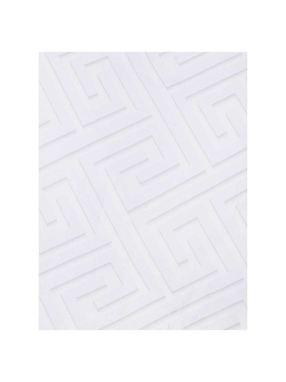 Funda nórdica doble cara de satén Atina, Blanco, gris claro, Cama 180/200 cm (260 x 220 cm)