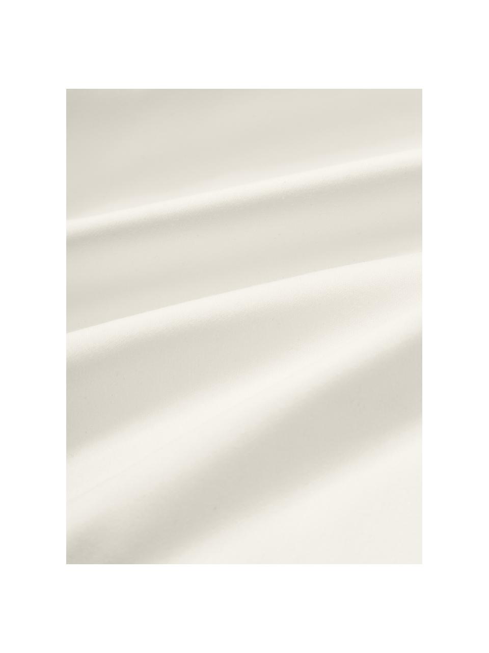 Lenzuola in raso di cotone Premium, Bianco crema, Larg. 180 x Lung. 280 cm