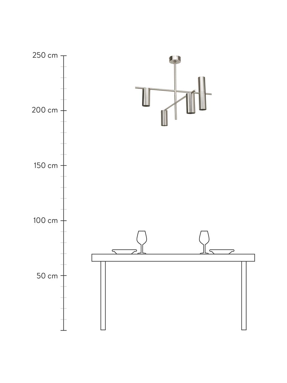 Stropní svítidlo Cassandra, Matná stříbrná, Š 70 cm, V 49 cm