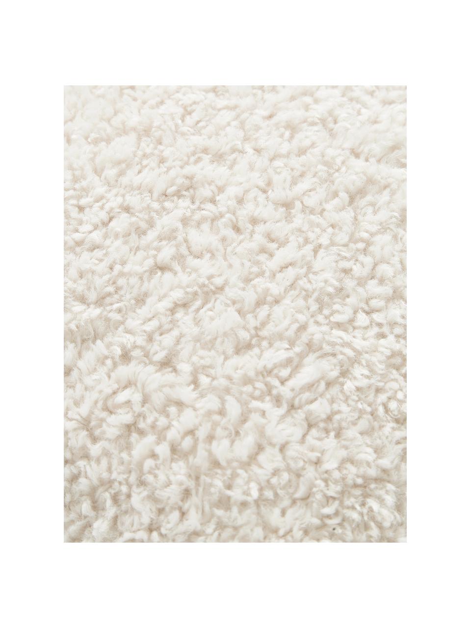 Plyšový povlak na polštář Dotty, 100% polyester (plyšový kožíšek), Krémově bílá, Š 45 cm, D 45 cm
