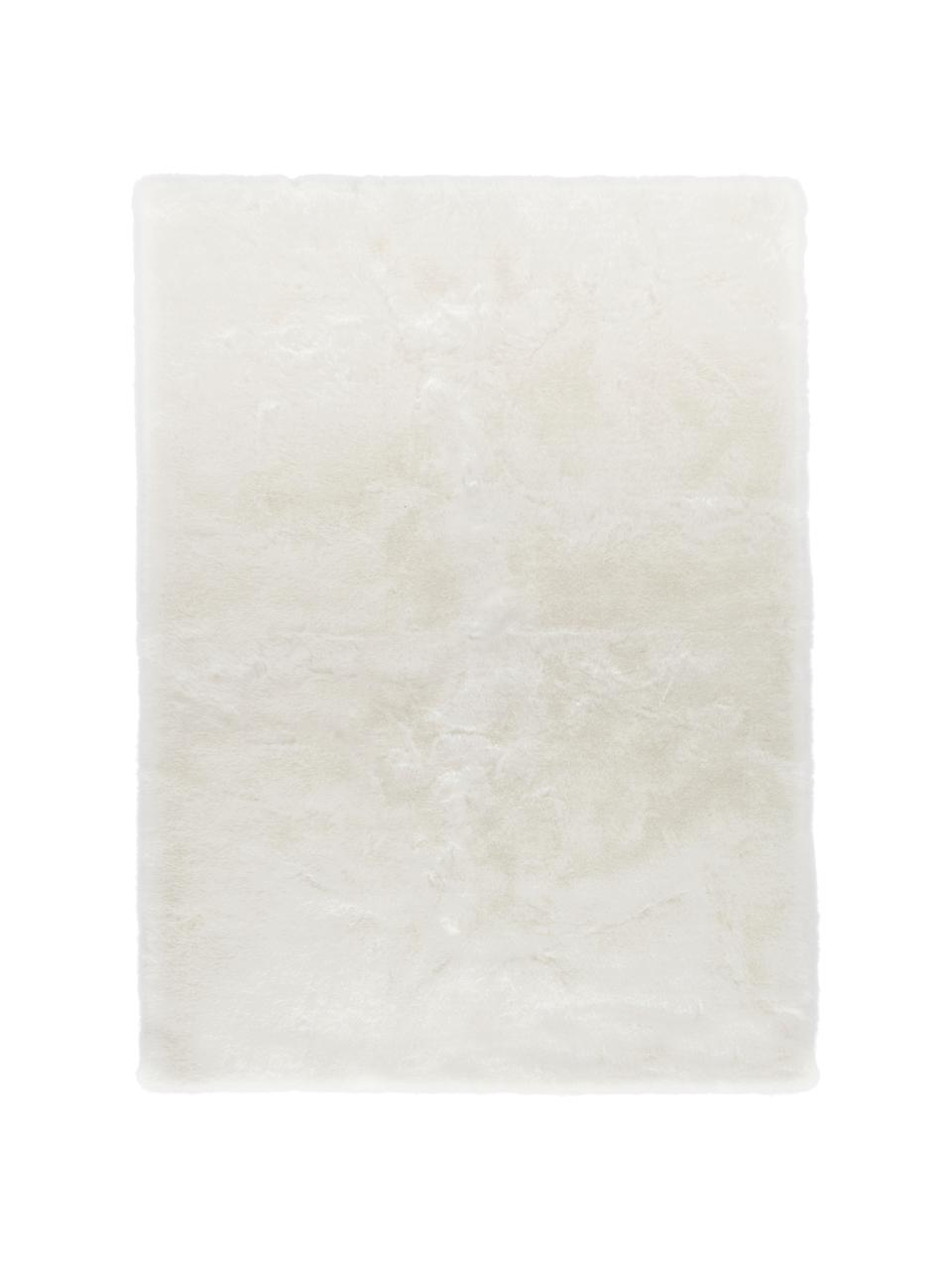 Huňatý koberec vysokého vlasu z umelej kožušiny Superior, Biela
