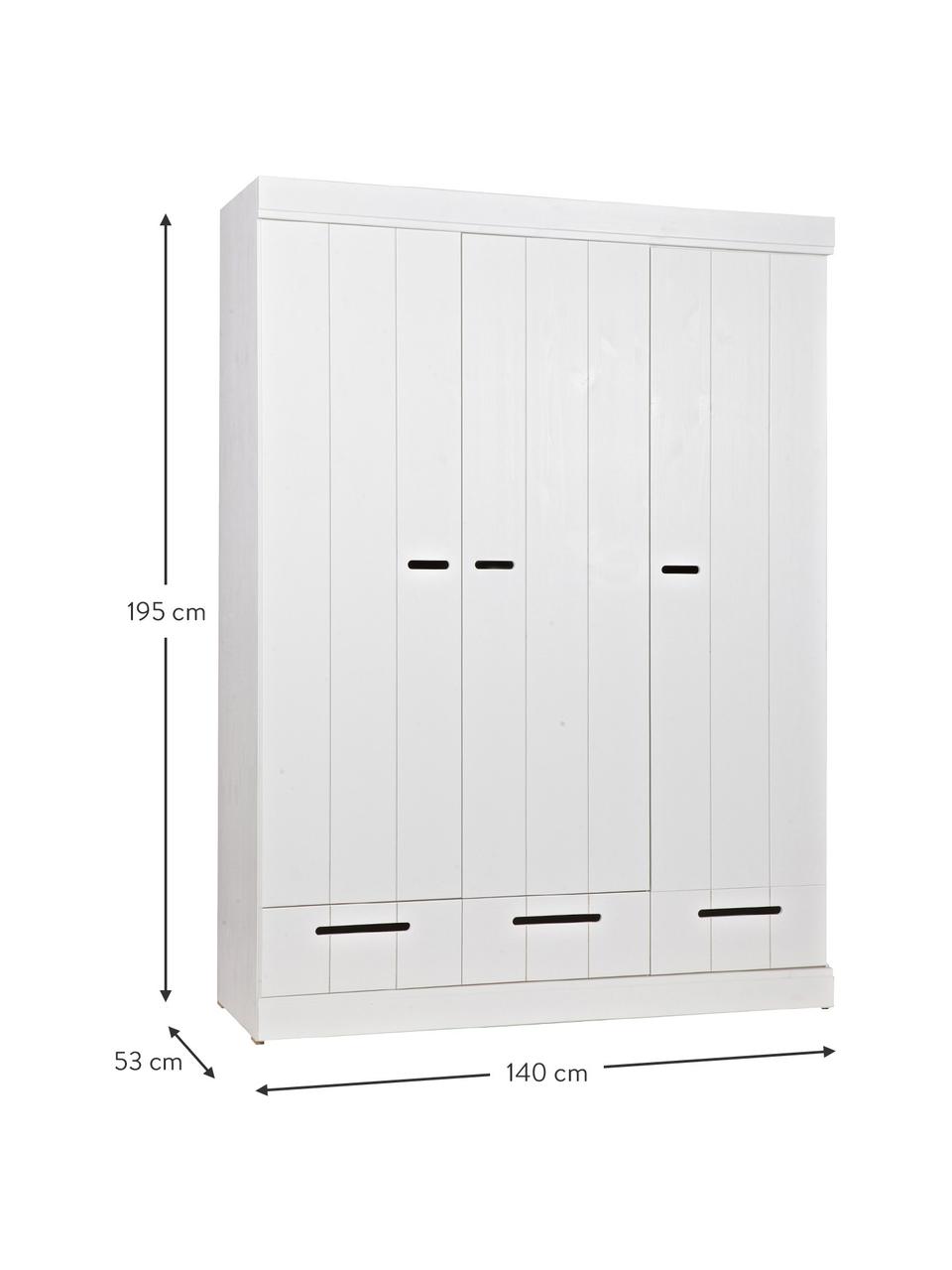 Armoire blanche 3 portes Connect, Blanc