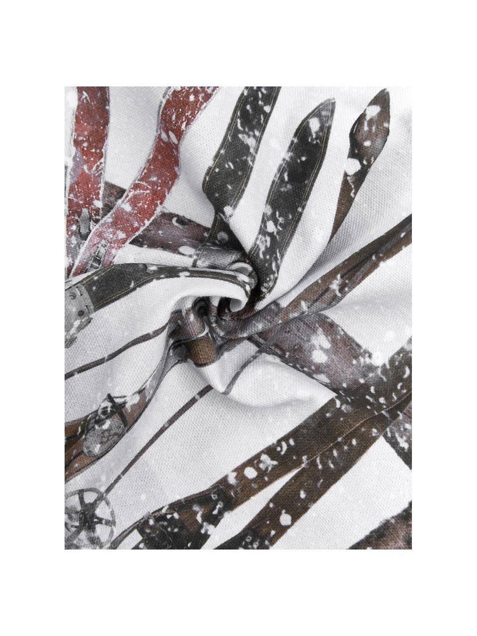 Housse de coussin 50x50 Whistler, Brun, beige, blanc, larg. 50 x long. 50 cm