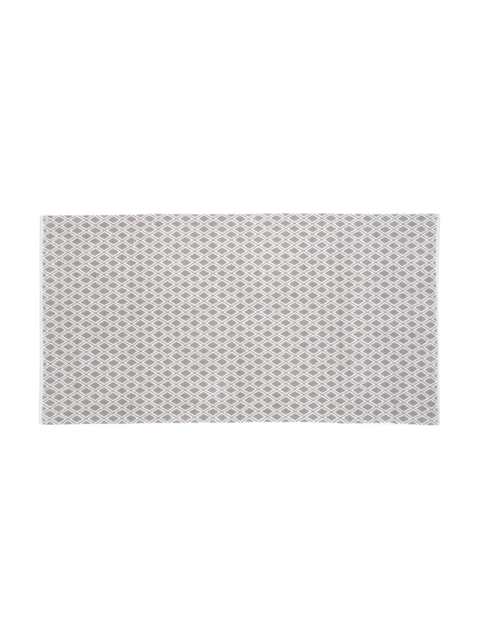 Wende-Handtuch Ava mit grafischem Muster, Taupe, Cremeweiß, Handtuch, B 50 x L 100 cm, 2 Stück