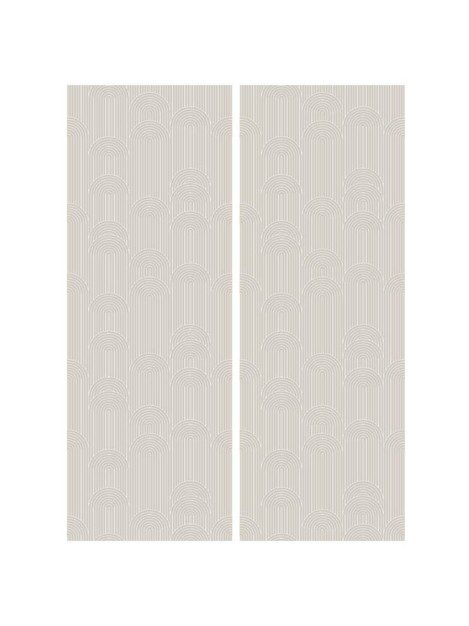 Behang Lines in beige, Vlies, Beige, B 100 cm x H 280 cm