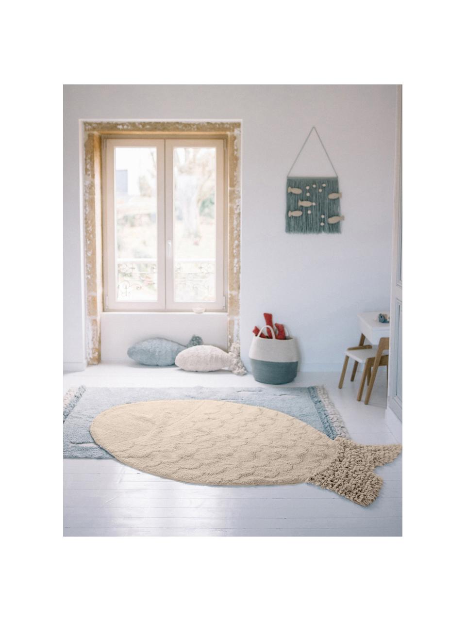 Tapis lavable Big Fish, Beige, larg. 110 x long. 180 cm