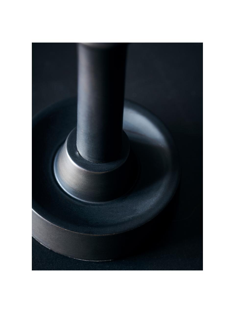 Metall-Kerzenhalter Jersey, Metall, beschichtet, Dunkelbraun, Ø 6 x H 28 cm