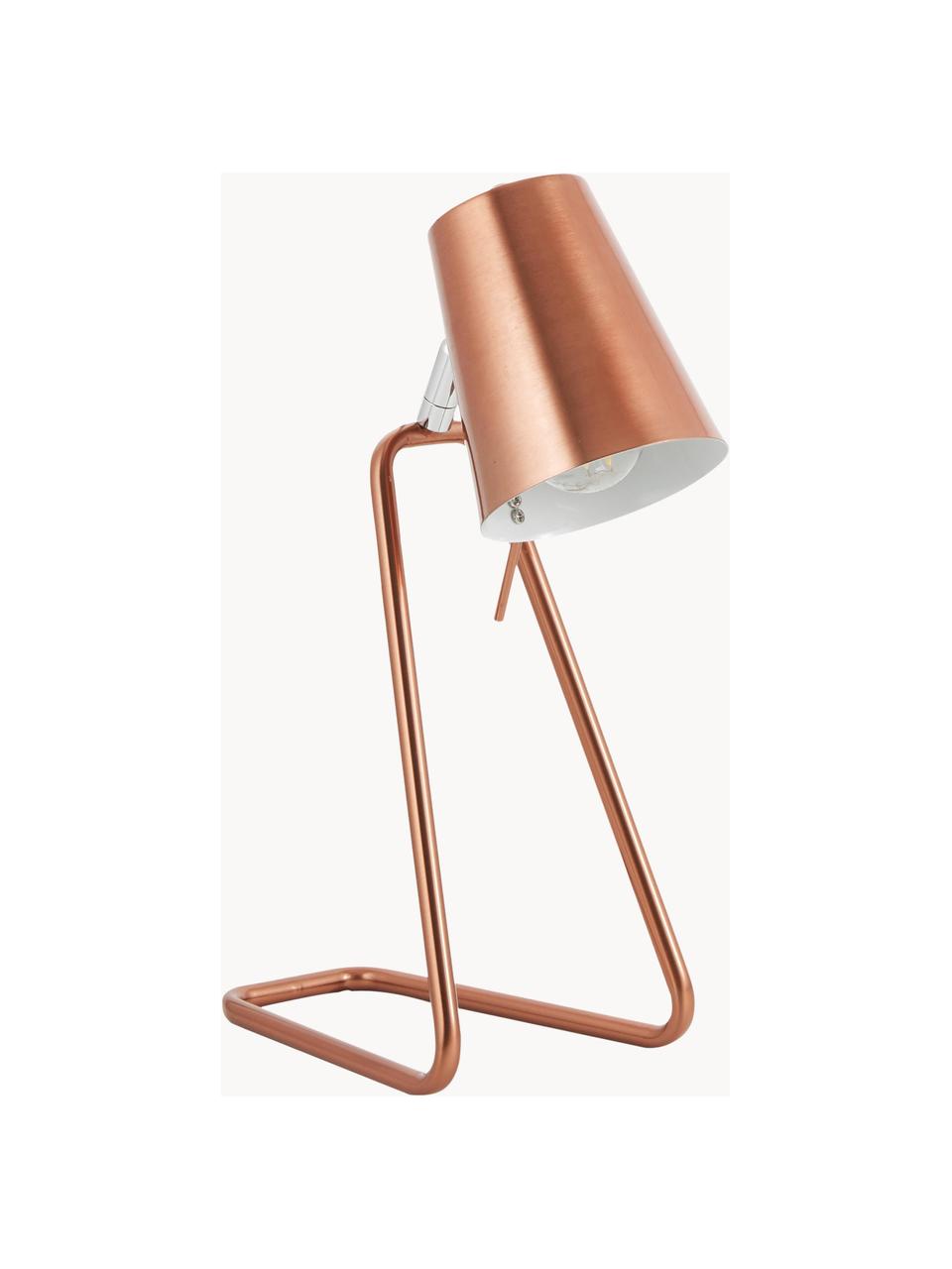 Stolní lampa Zet, Měděná, Š 16 cm, V 35 cm