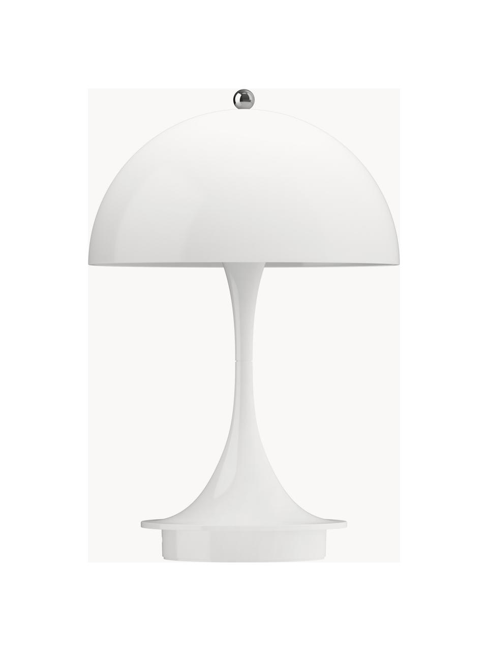 Přenosná stmívatelná stolní LED lampa Panthella, V 24 cm, Umělá hmota, Bílá, Š 16 cm, V 24 cm